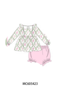 Pink holiday floral socks print collection (ETA-MID/LATE NOVEMBER)