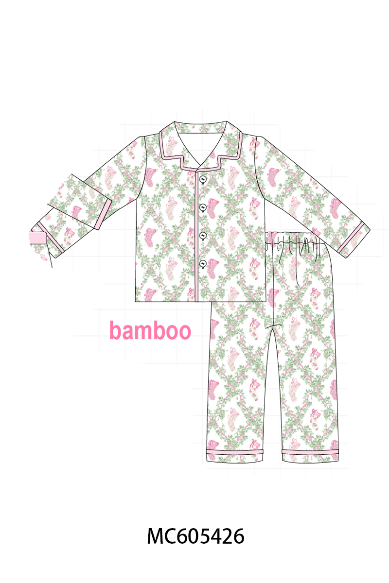 Pink holiday floral socks print collection (ETA-MID/LATE NOVEMBER)