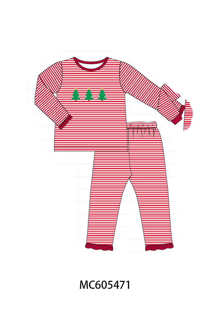 Christmas stripe tree santa reindeer gingerbread embroidery collection (ETA-MID/LATE NOVEMBER)