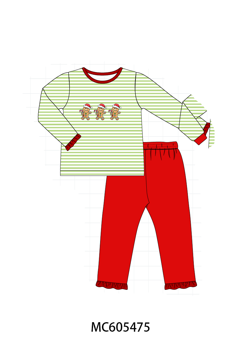 Christmas stripe tree santa reindeer gingerbread embroidery collection (ETA-MID/LATE NOVEMBER)