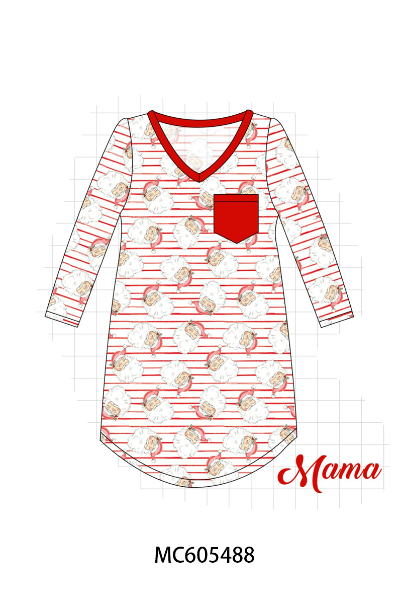 Red christmas santa claus stripe bamboo collection (ETA-MID/LATE NOVEMBER)