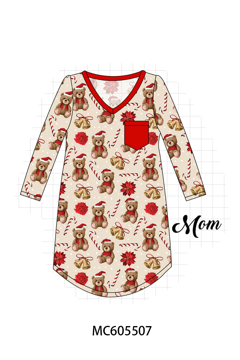 Red christmas teddy bear bamboo collection (ETA-MID/LATE NOVEMBER)