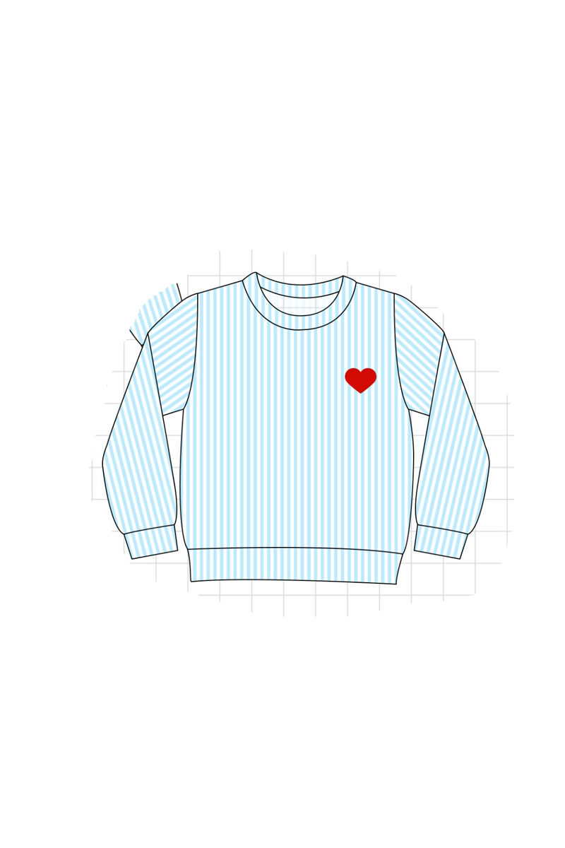 Blue valentine's day heart smocked collection