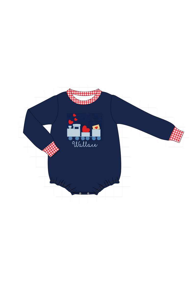 Red&navy valentine's day monogram embroidery collection