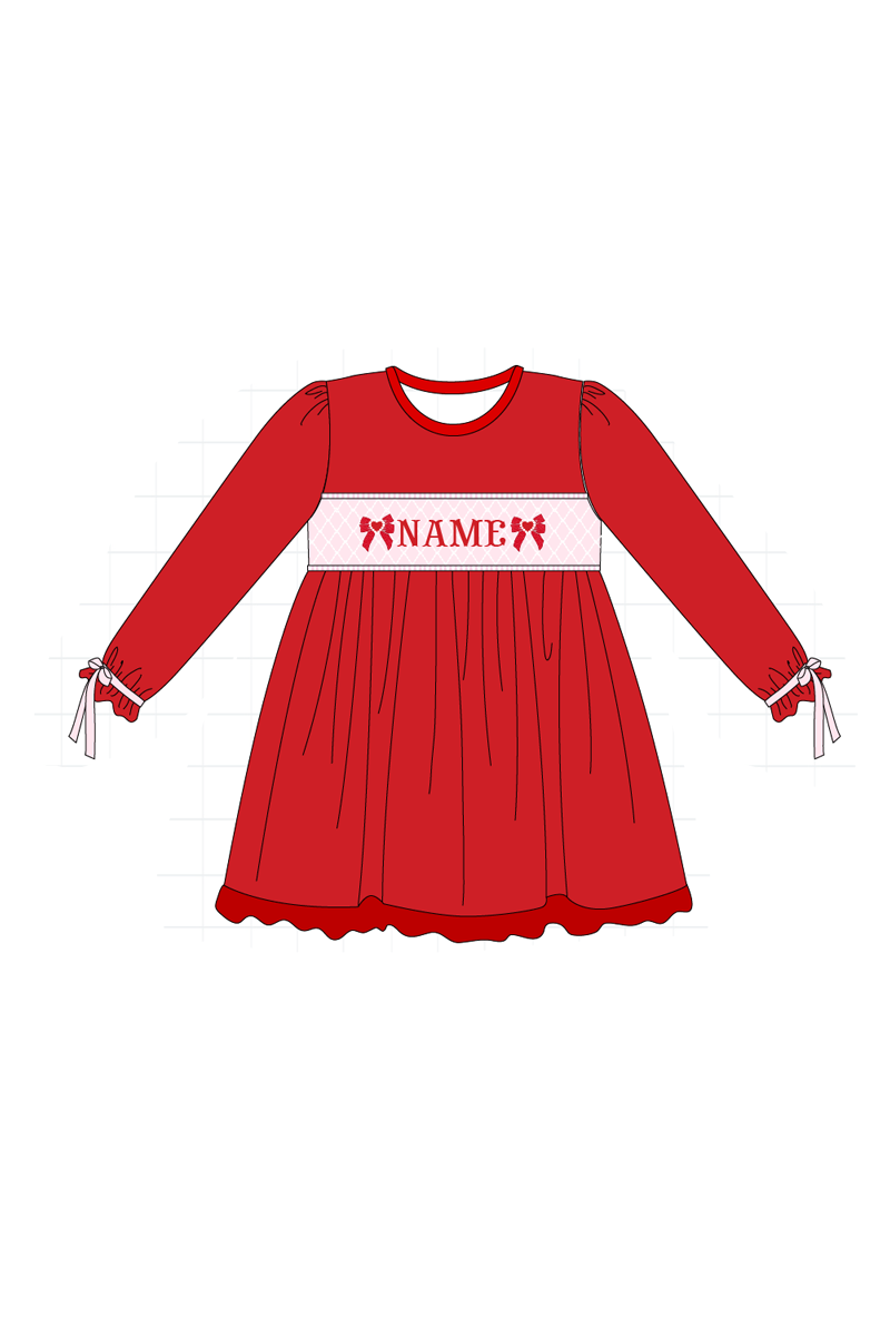 Red&navy valentine's day monogram embroidery collection
