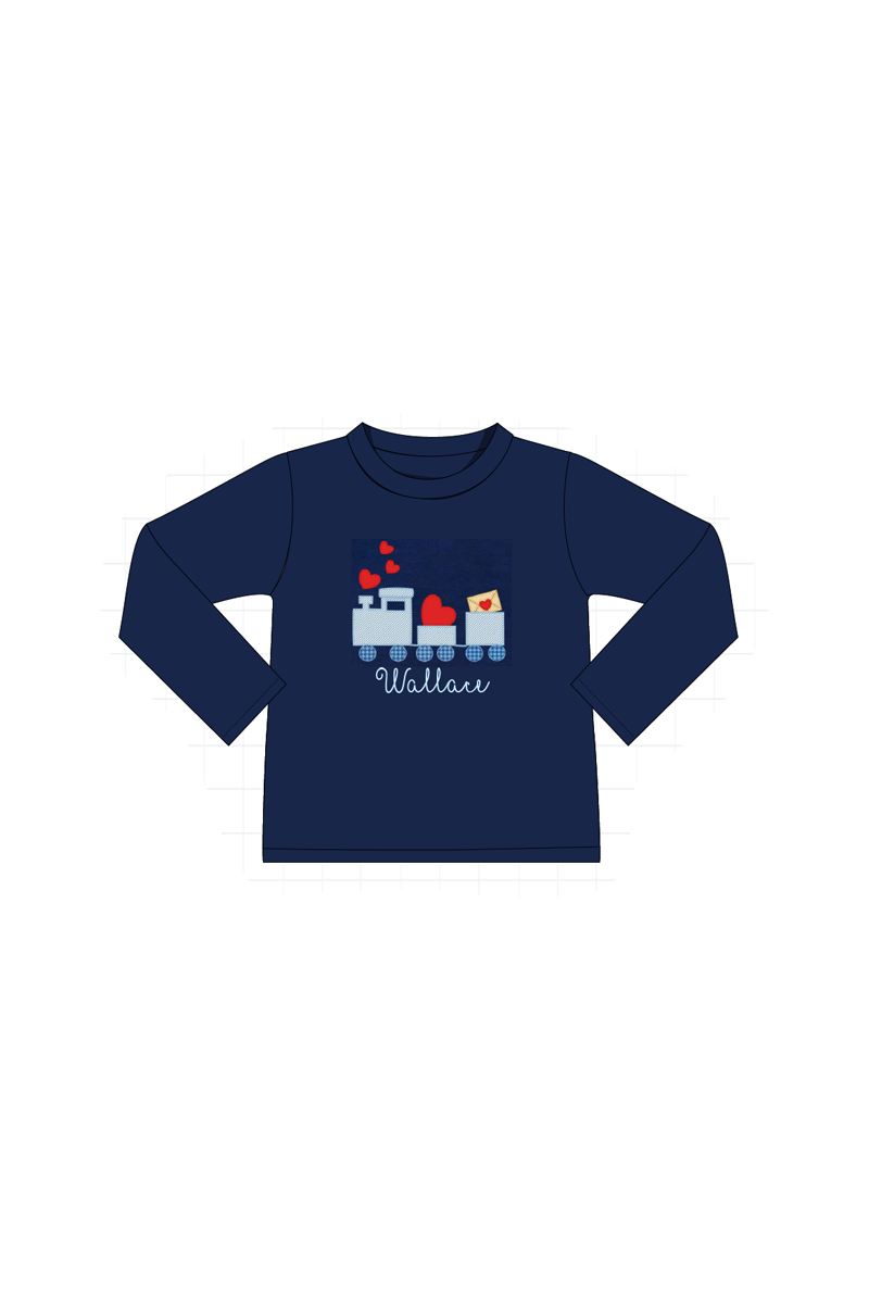 Red&navy valentine's day monogram embroidery collection