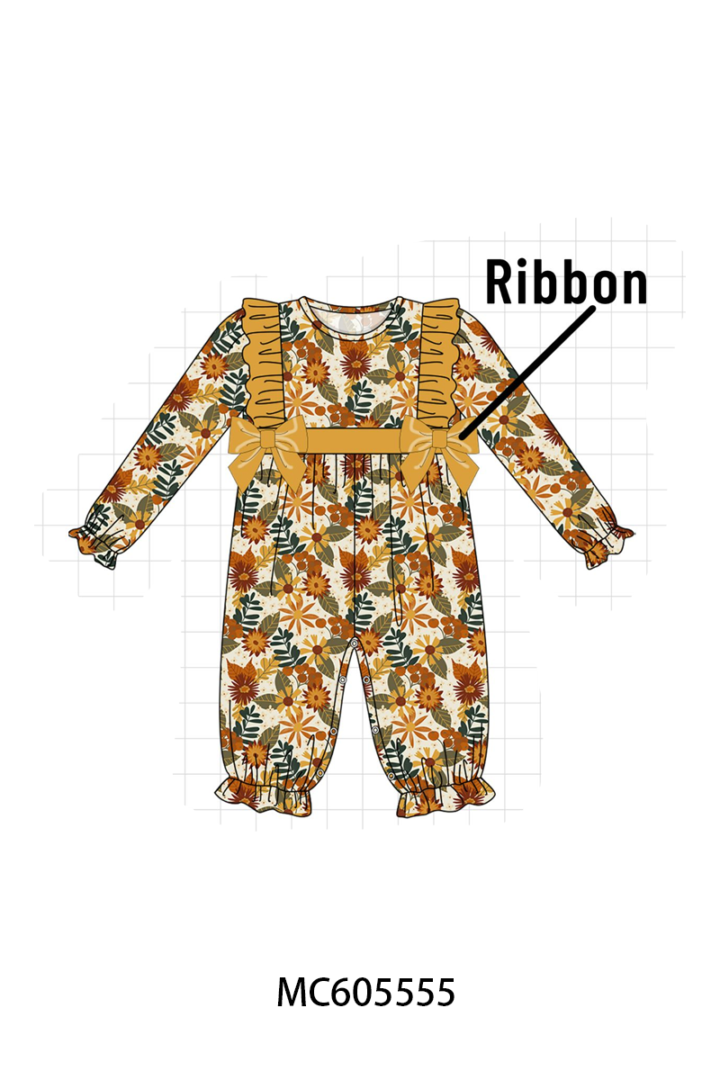 Mustard floral print ruffle collection (ETA-MID/LATE NOVEMBER)