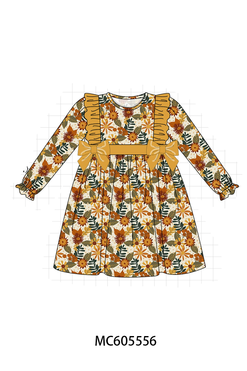 Mustard floral print ruffle collection (ETA-MID/LATE NOVEMBER)