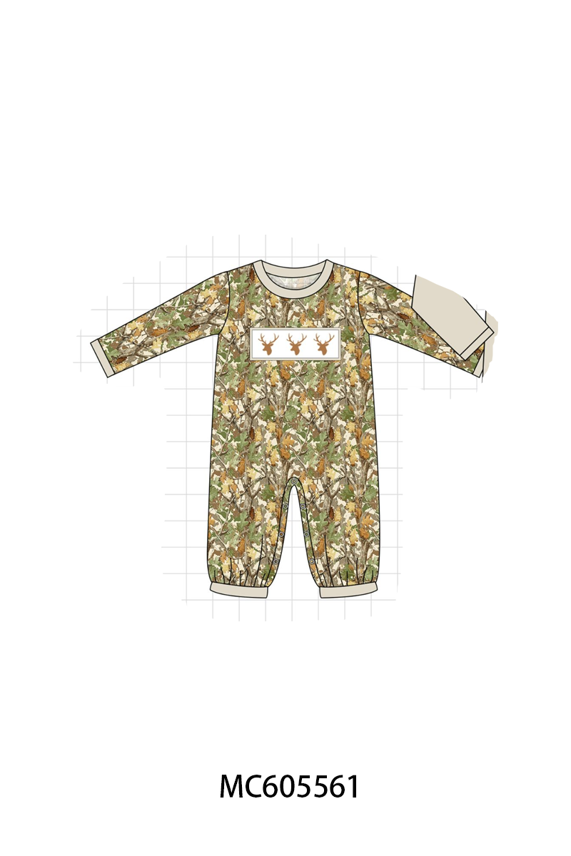 Green leaves deer embroidery collection (ETA-MID/LATE NOVEMBER)