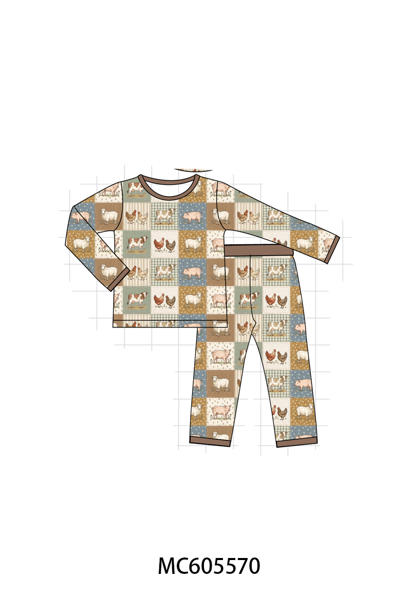 Brown farm checkered bamboo collection (ETA-MID/LATE NOVEMBER)