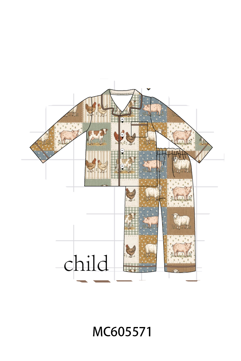 Brown farm checkered bamboo collection (ETA-MID/LATE NOVEMBER)