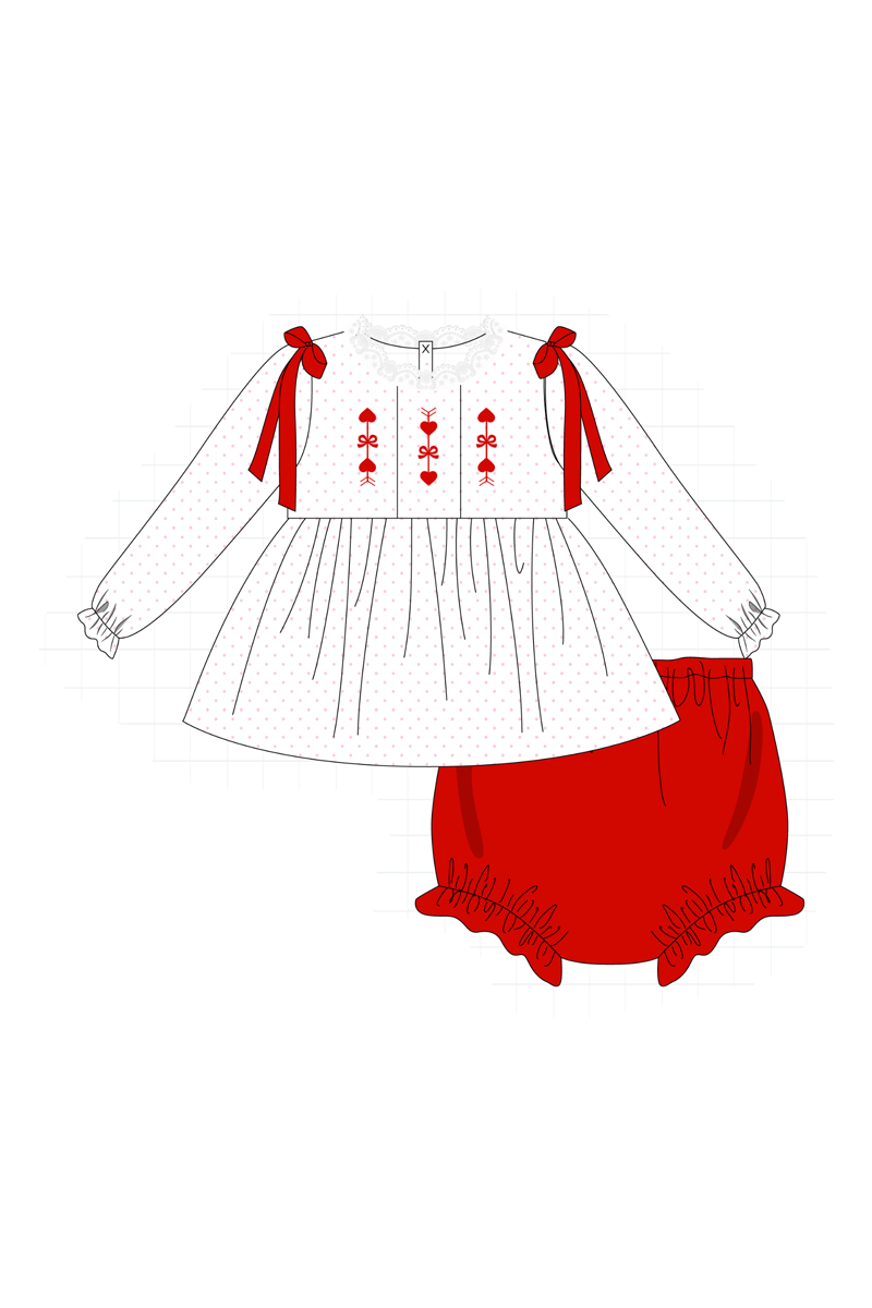 Red valentine's day heart dot collection