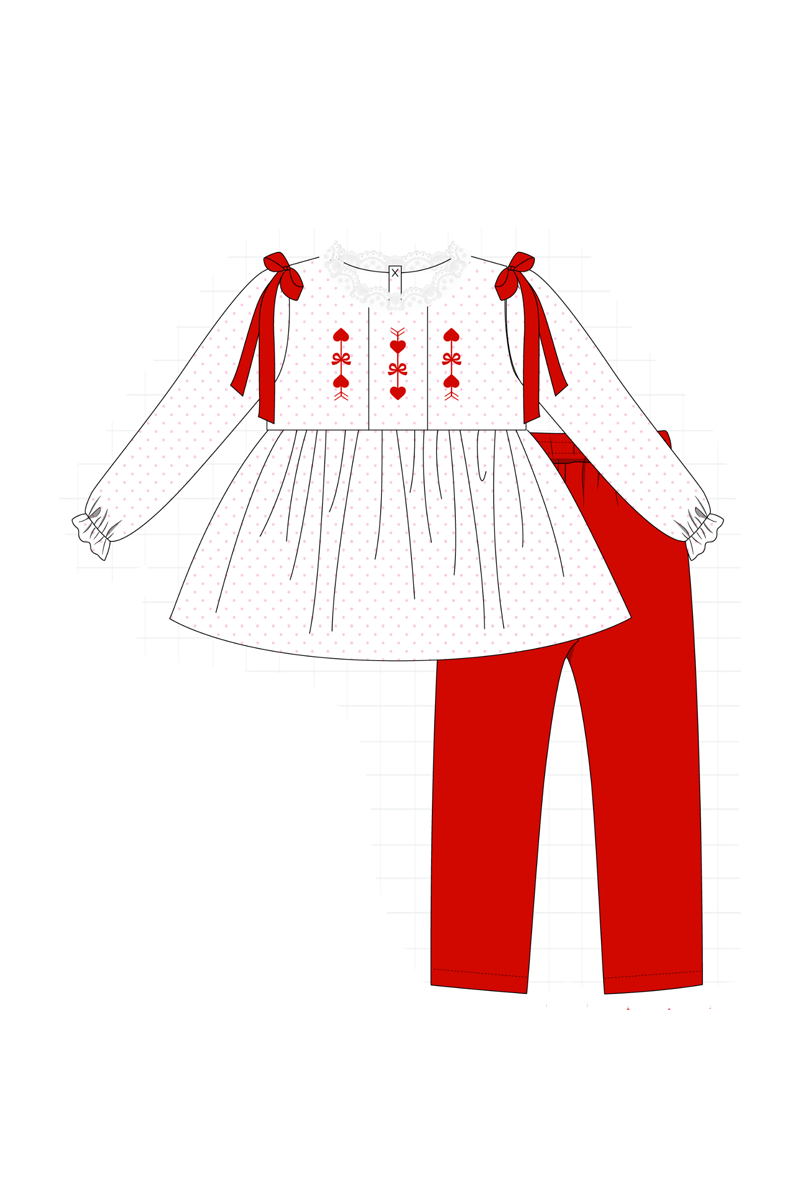 Red valentine's day heart dot collection