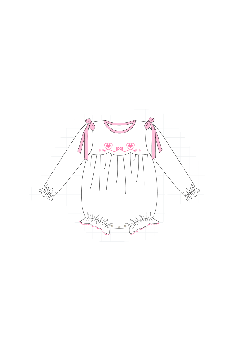 Pink valentine's day bow heart collection