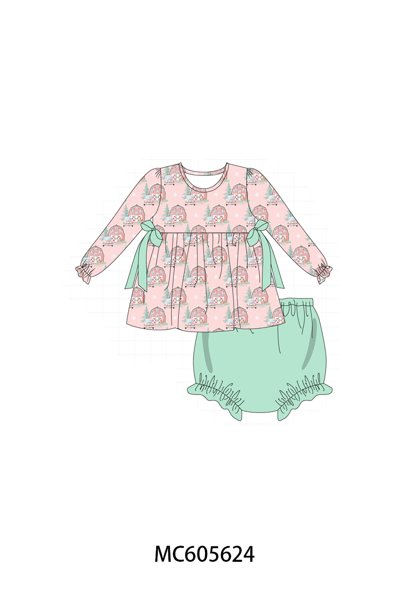 Pink christmas house ruffle collection (ETA-MID/LATE NOVEMBER)