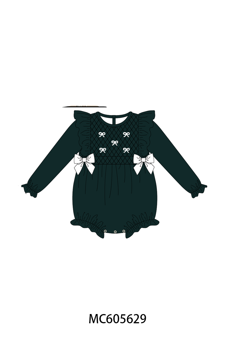 Forest velvet bow smocked ruffle collection (ETA-MID/LATE NOVEMBER)