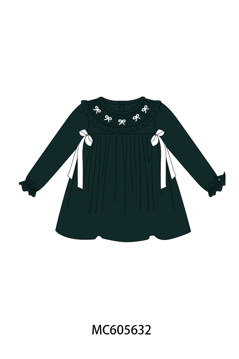 Forest velvet bow smocked ruffle collection (ETA-MID/LATE NOVEMBER)
