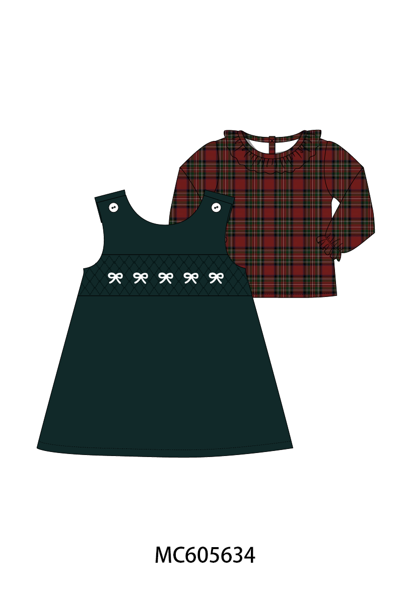 Forest velvet bow smocked ruffle collection (ETA-MID/LATE NOVEMBER)