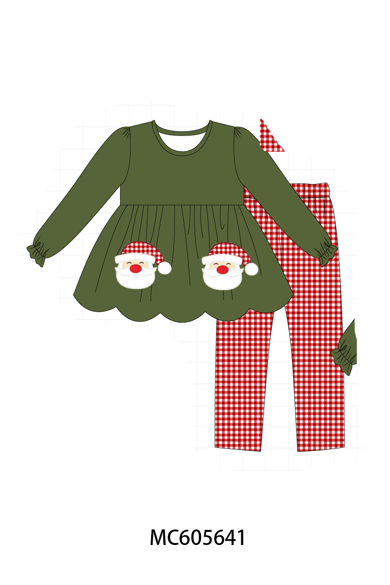 Green christmas santa claus applique collection (ETA-MID/LATE NOVEMBER)