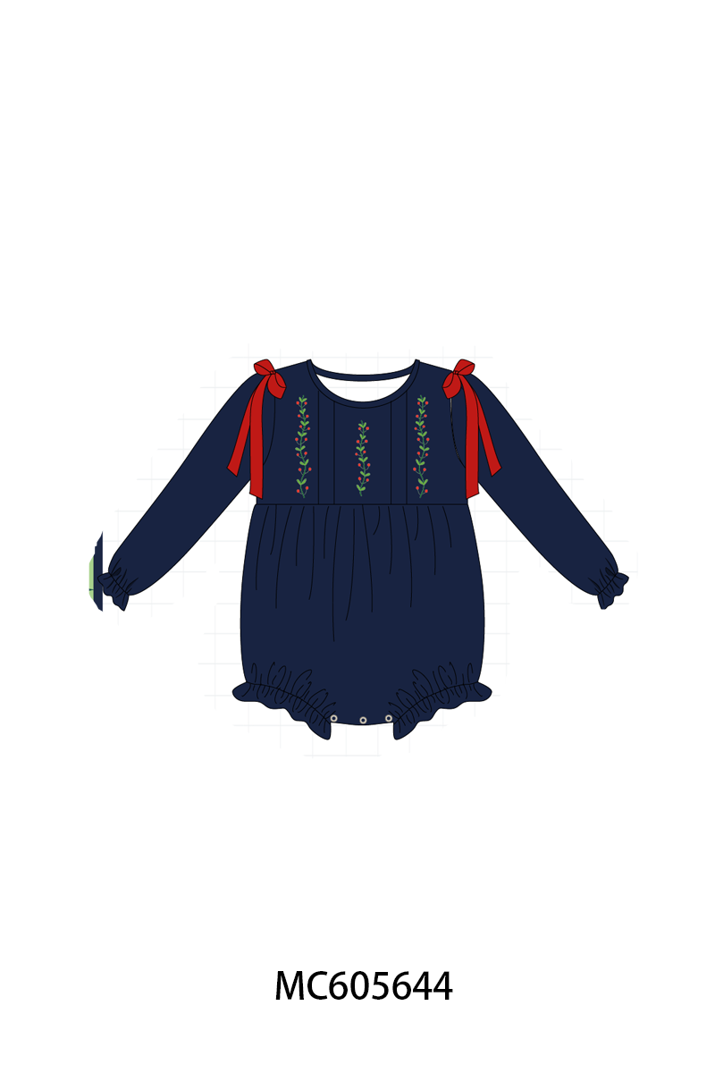 Navy holly embroidery collection (ETA-MID/LATE NOVEMBER)