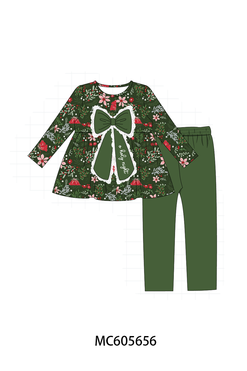 Green floral print bow collection (ETA-MID/LATE NOVEMBER)