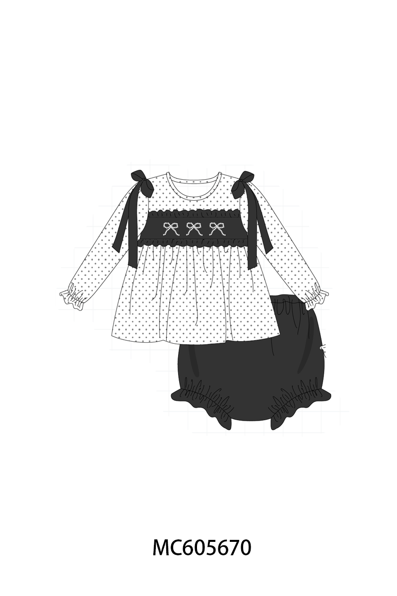 White bow pearl stich dot collection (ETA-MID/LATE NOVEMBER)