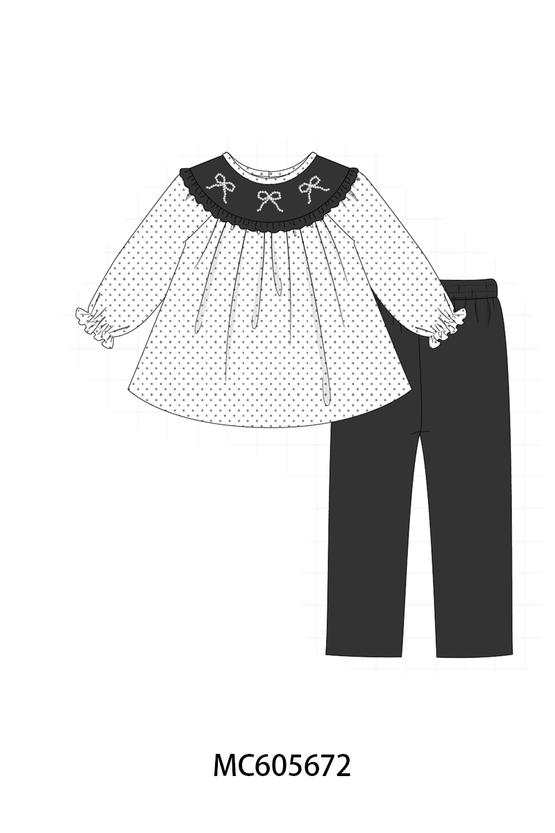 White bow pearl stich dot collection (ETA-MID/LATE NOVEMBER)
