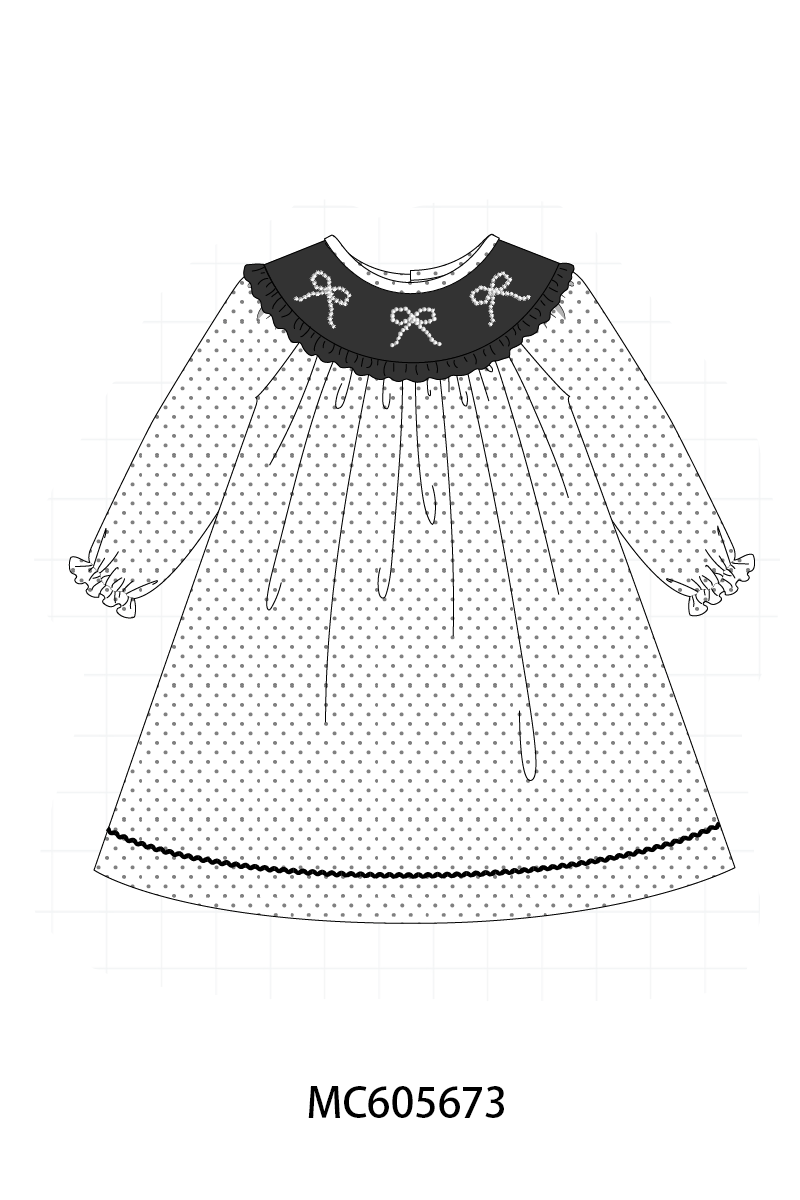 White bow pearl stich dot collection (ETA-MID/LATE NOVEMBER)