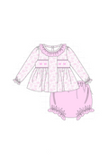 Pink bow smocked ruffle collection