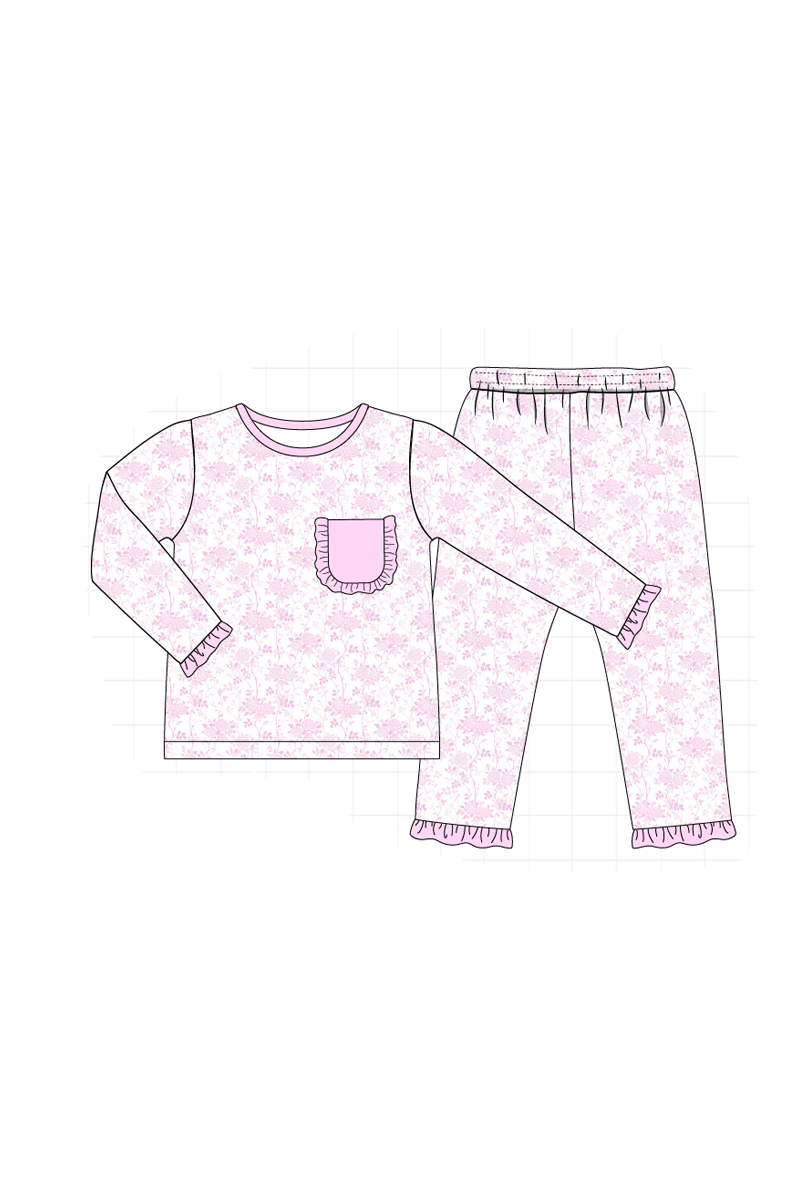 Pink bow smocked ruffle collection