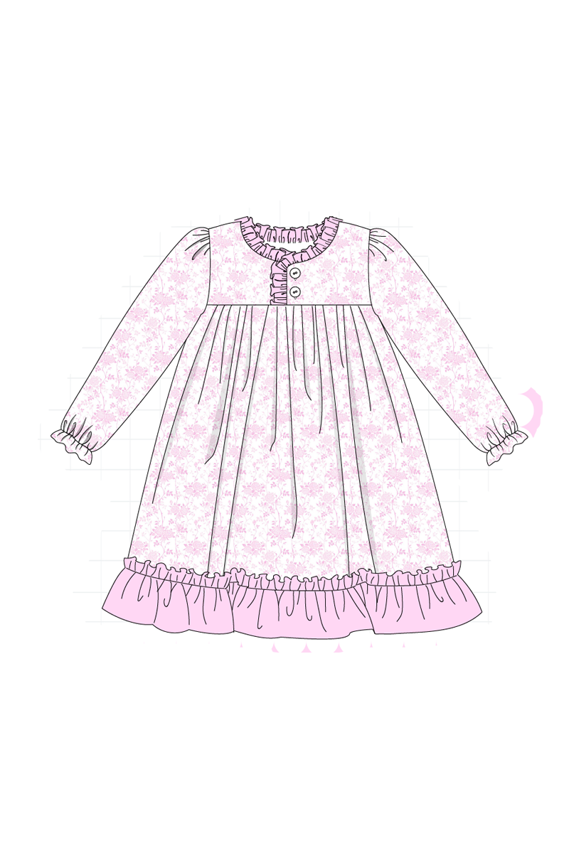 Pink bow smocked ruffle collection