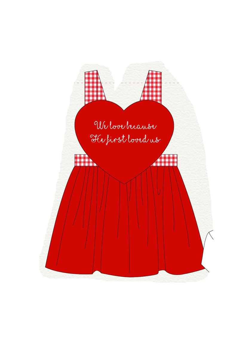 Red valentine's day heart applique collection