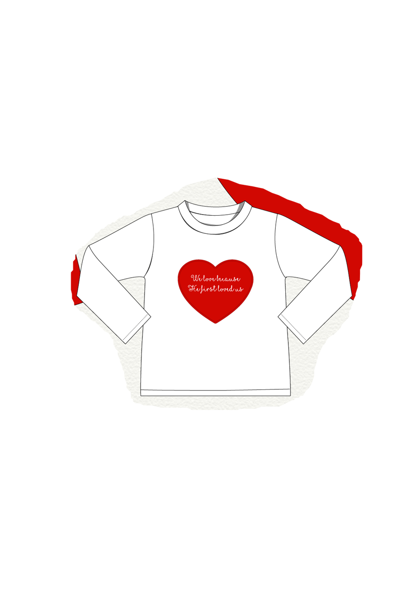 Red valentine's day heart applique collection