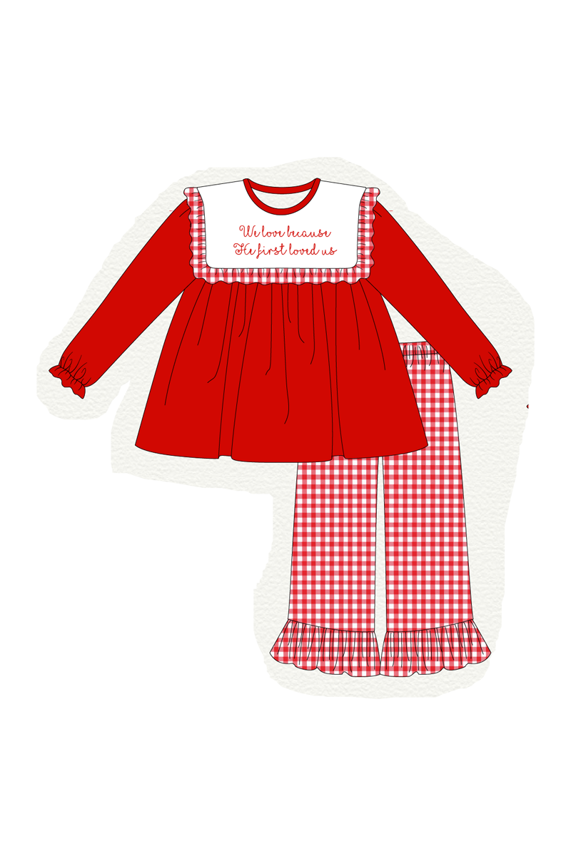Red valentine's day heart applique collection