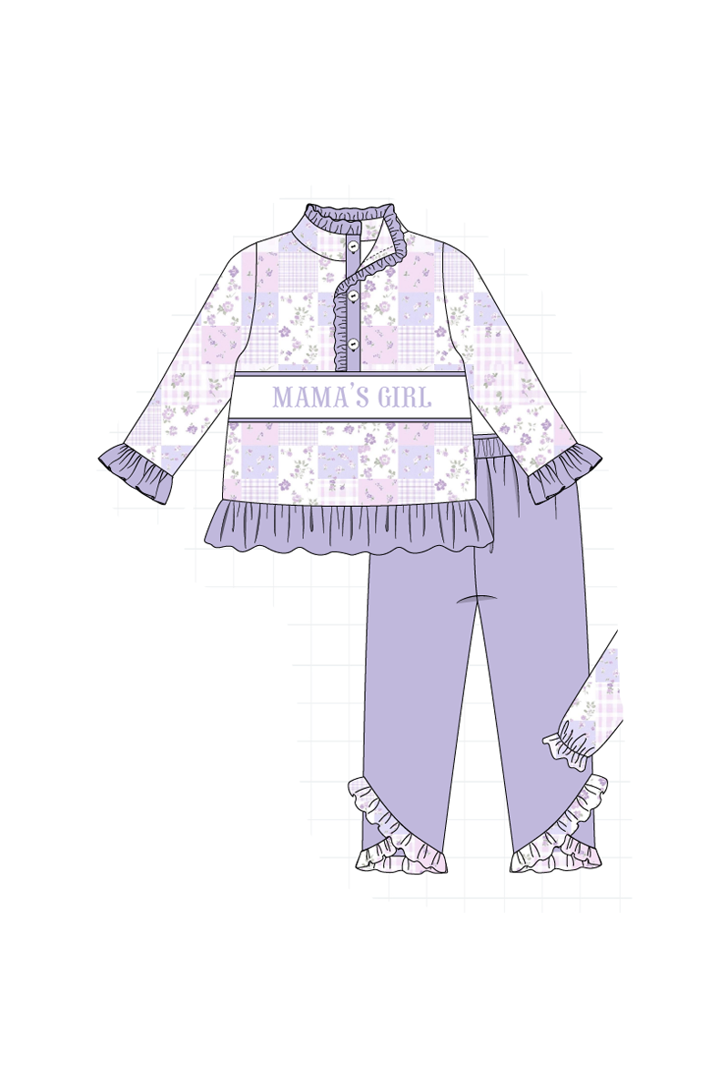 Mama's girl embroidery ruffle collection