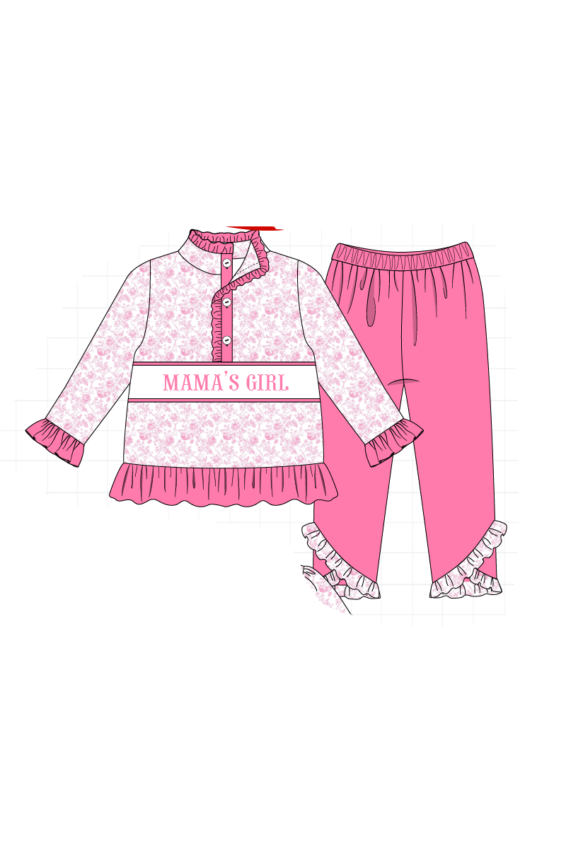 Mama's girl embroidery ruffle collection