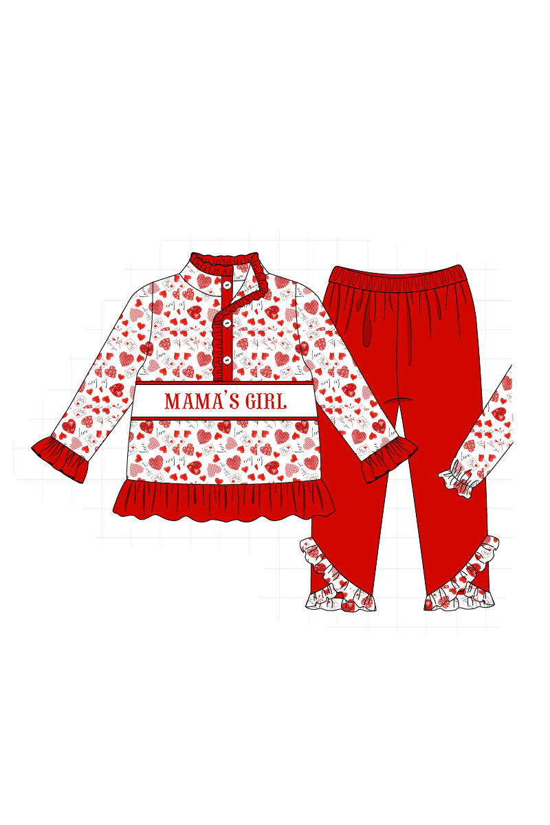 Mama's girl embroidery ruffle collection