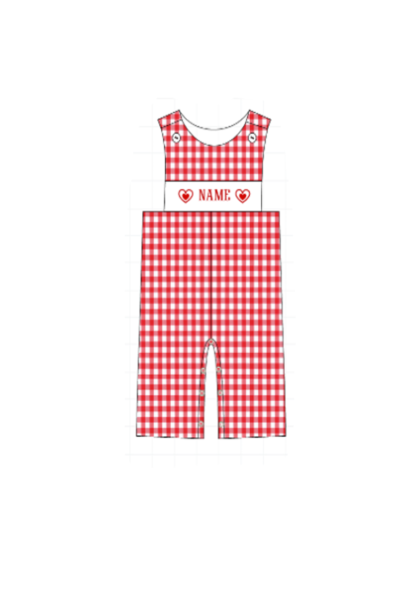 Red&blue heart monogram embroidery collection