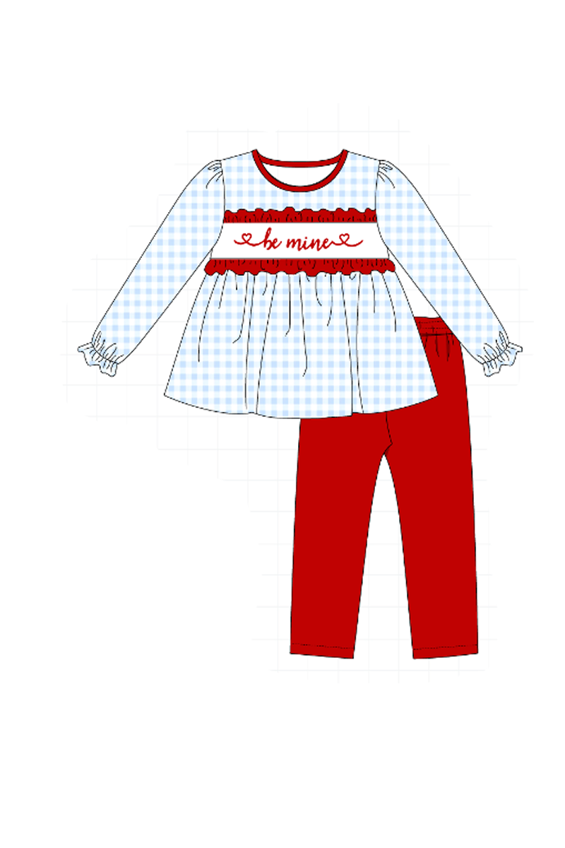 Red&blue be mine embroidery collection