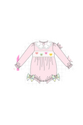 Pink heart smocked plaid collection