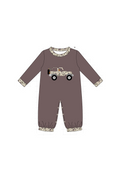 Mocha brown camouflage adventure applique collection