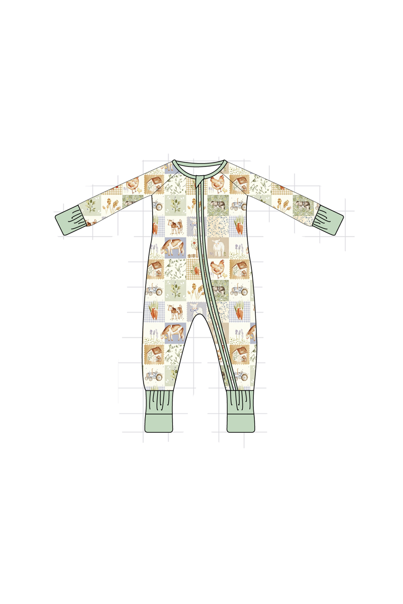 Sage farm checkered bamboo collection
