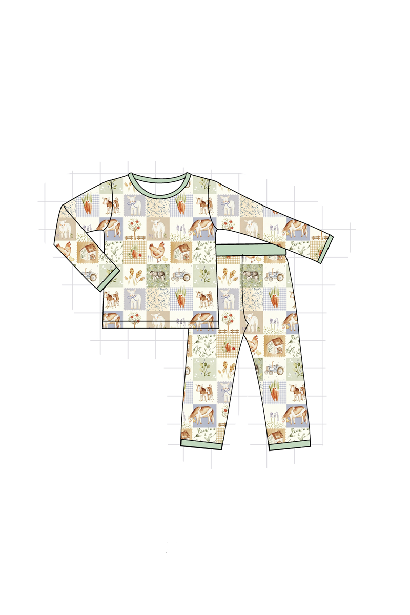 Sage farm checkered bamboo collection