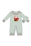 Red christmas gingerbread applique gingham collection