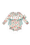 Mint christmas gingerbread embroidery collection