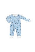 Blue snowman print pajama collection