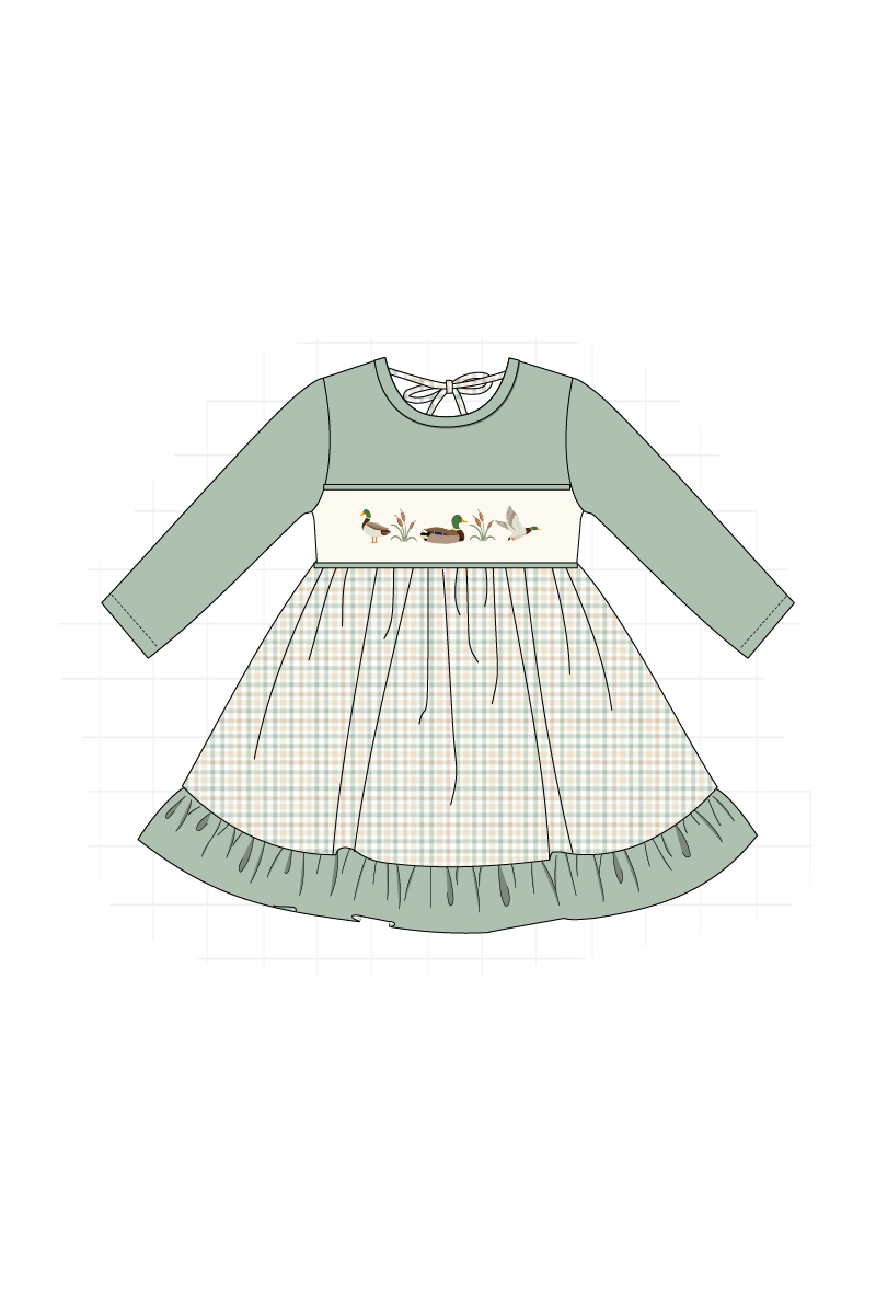 Sage duck embroidery plaid collection 2