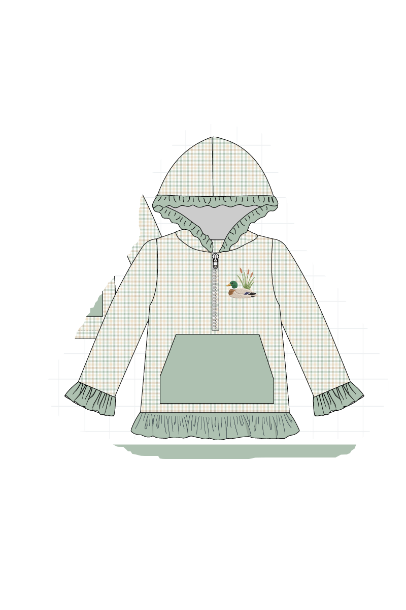 Sage duck embroidery plaid collection 2
