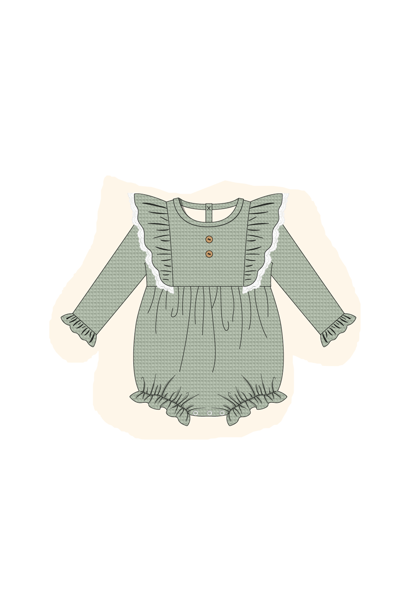Navy waffle ruffle collection