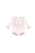 Pink christmas horse embroidery gingham collection
